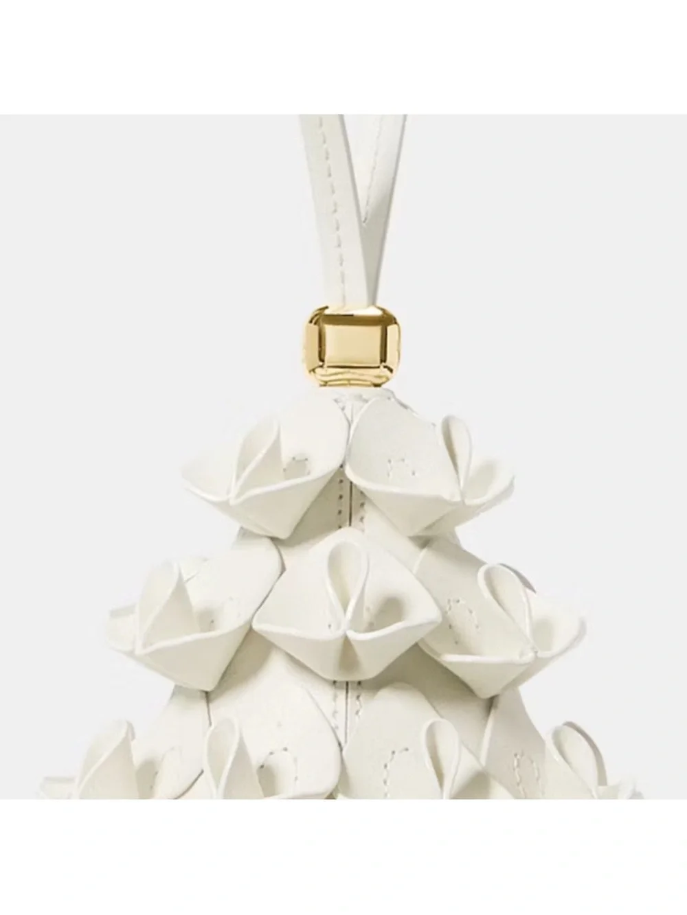 Kate Spade New York 3D White Christmas Tree Leather Bag Meringue